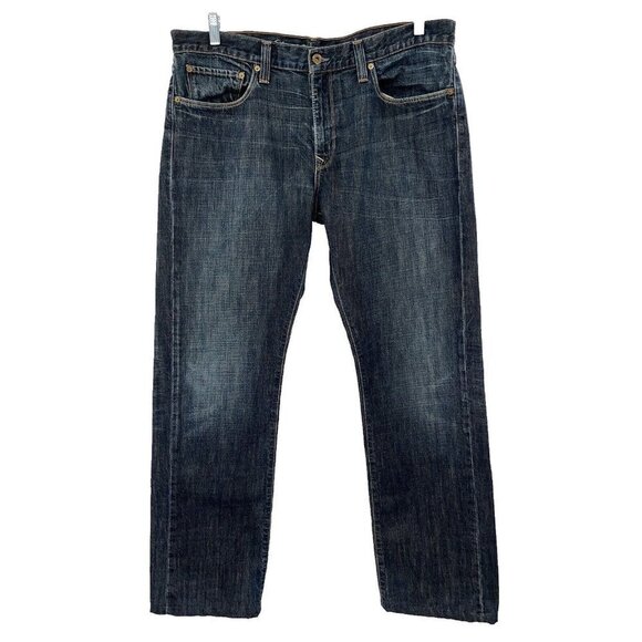 LEVI'S Big E Made In USA HESHER Regular Straight‎ Dark Blue Jeans 38x33 - Picture 1 of 11